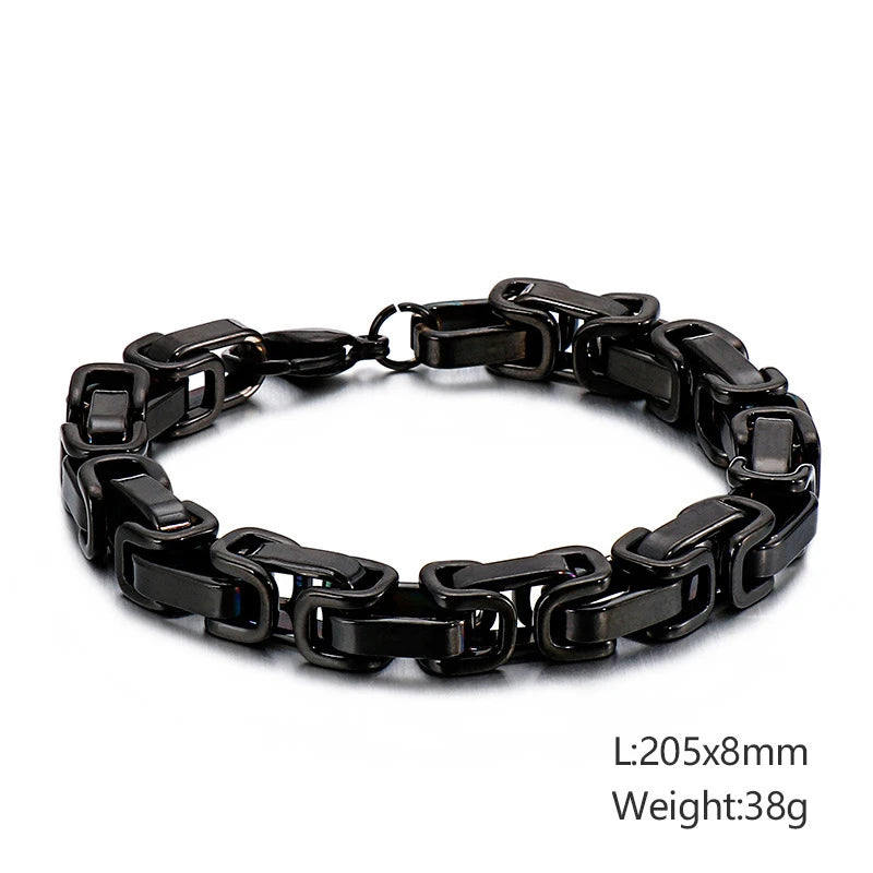 Punk Stainless Steel Motorcycle Chain Bracelet – Biker Wrist Jewelry – The Party Days | The Party Days