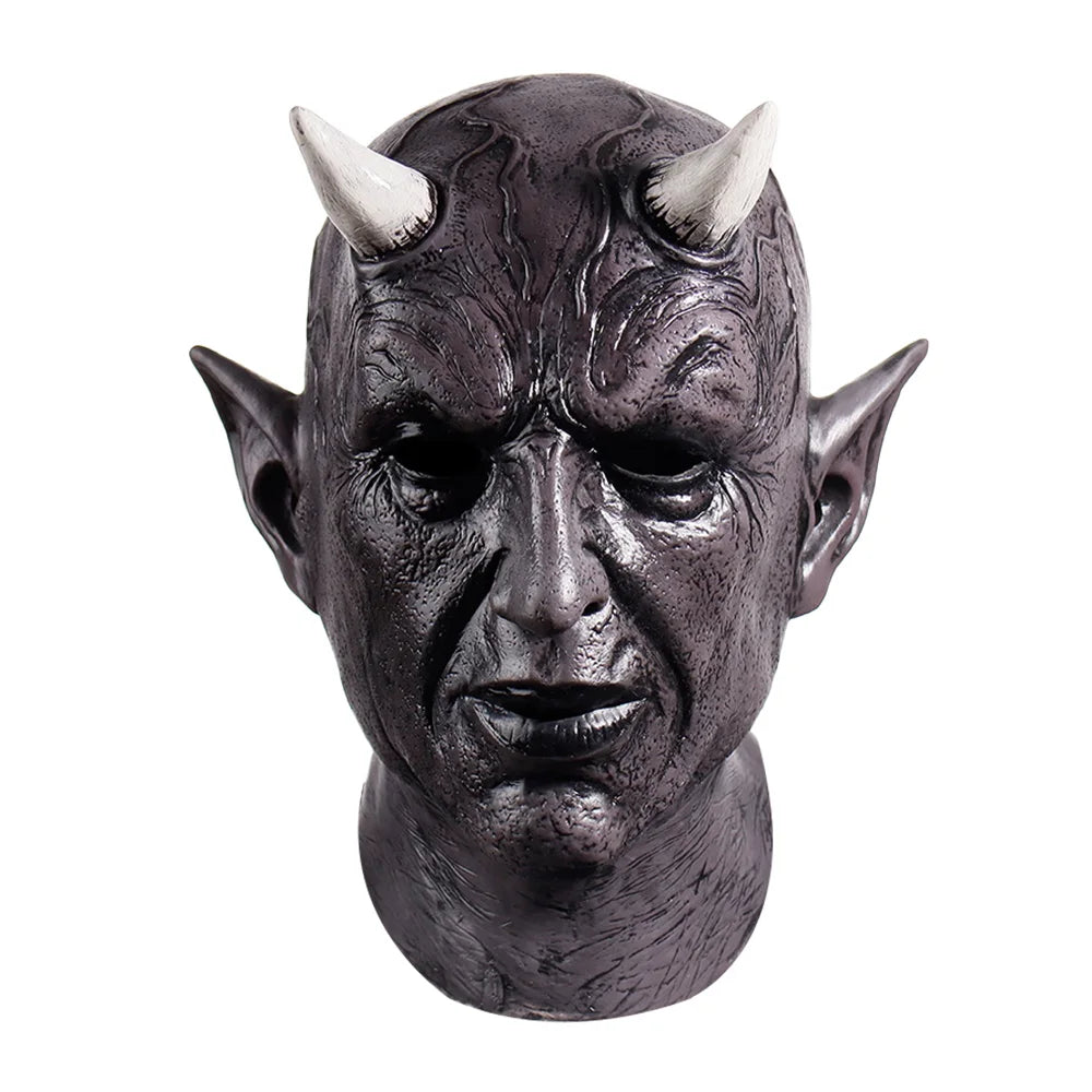 Halloween Mephistopheles Demon Horn Mask Cosplay Latex