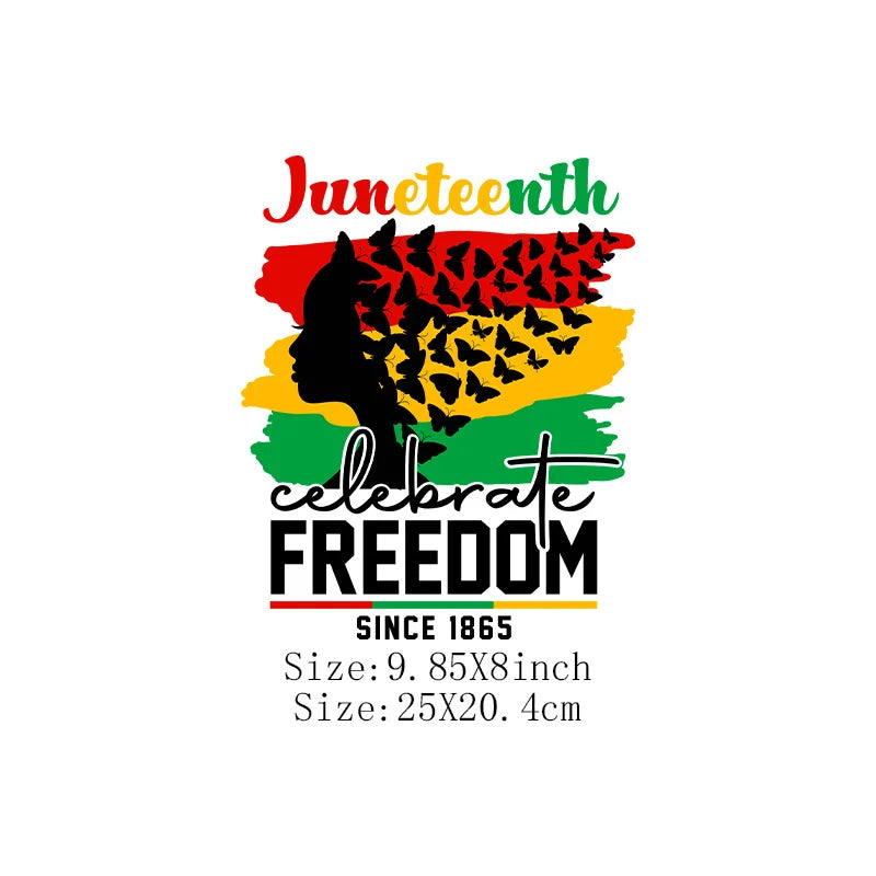 Juneteenth Iron-On Transfer Patch for Clothing – DIY Heat Sticker for T-Shirts & Hoodies | The Party Days | The Party Days