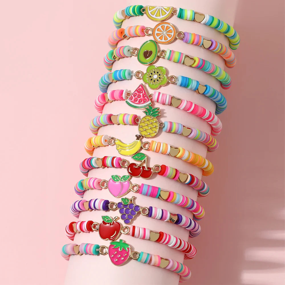 Pack 12 Handmade Unicorn Bracelets | Cat & Flower Charms for Girls | The Party Days | The Party Days