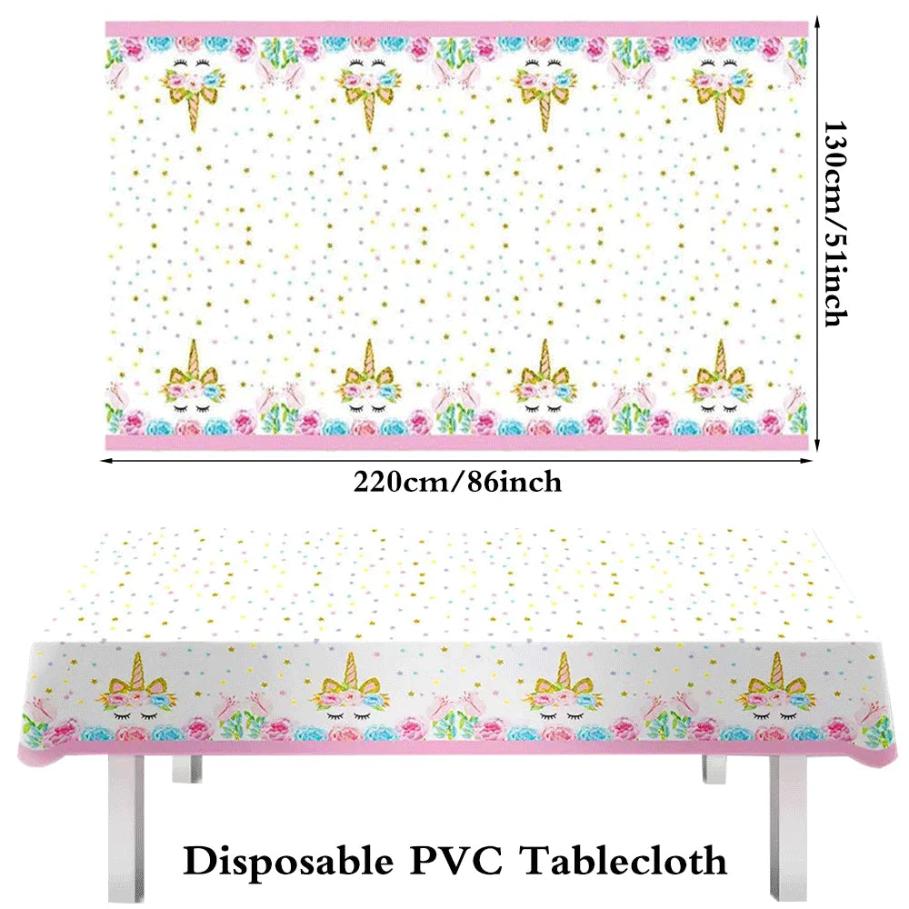 Unicorn Party Decoration Kit 1 | Plates, Napkins, Banner & Accessories | The Party Days | The Party Days