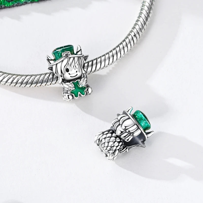 925 Silver St. Patrick's Day Shamrock Earring Charms – Four-Leaf Clover – The Party Days | The Party Days