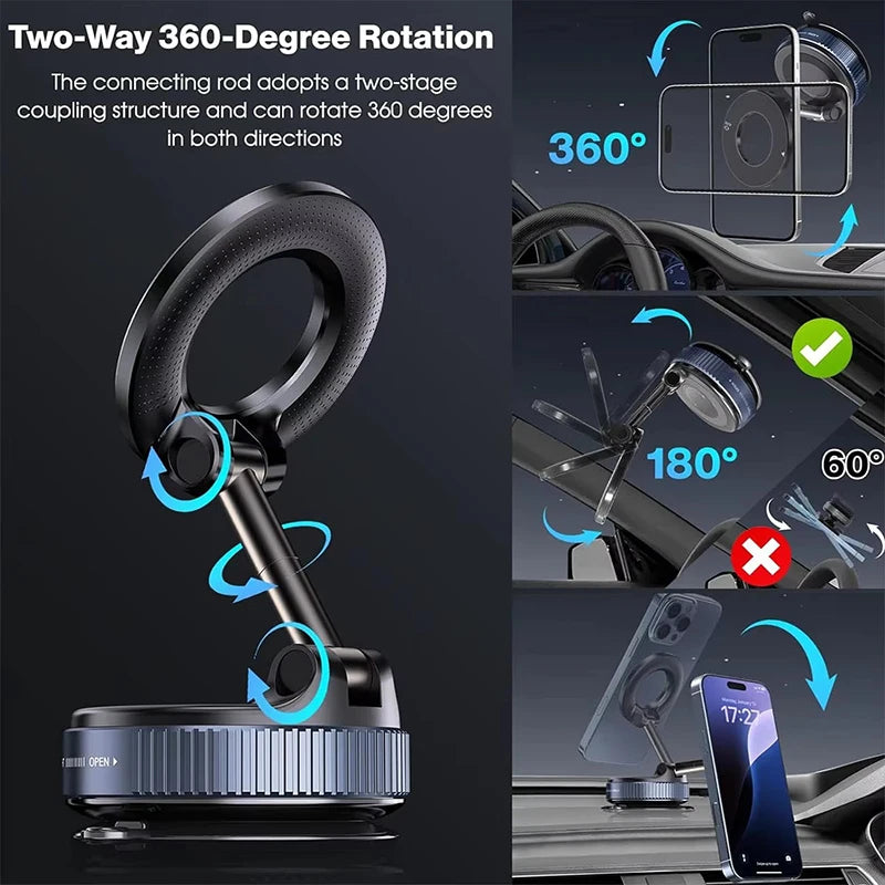 Magnetic Car Phone Holder 360° – Vacuum Suction Universal Mount for Smartphone | The Party Days | The Party Days