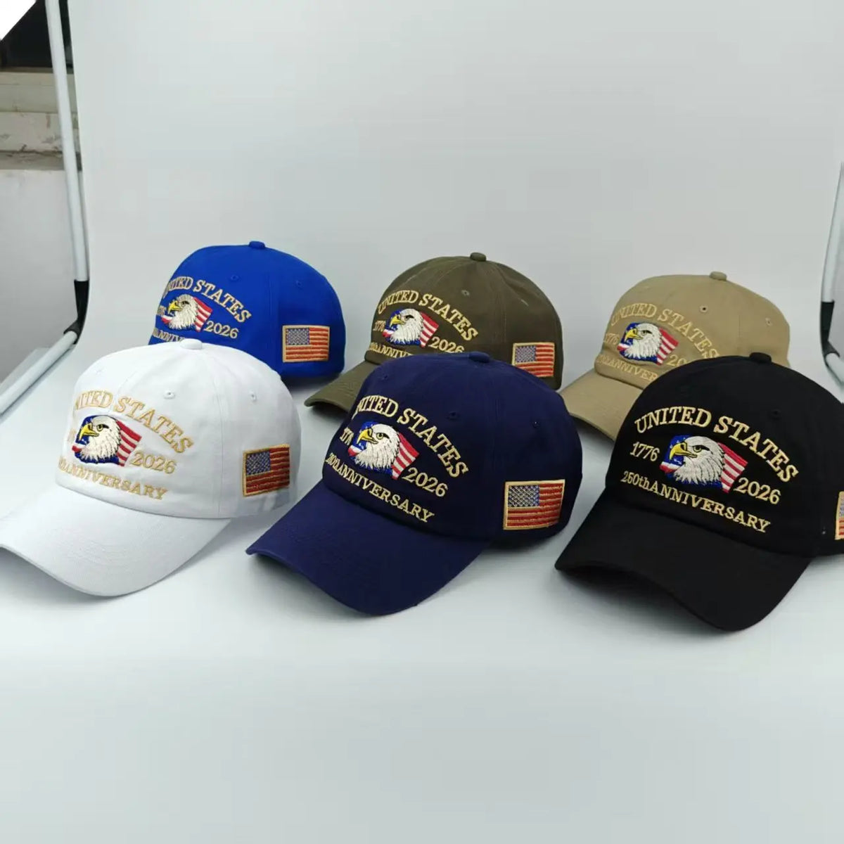 USA 250th Anniversary Eagle Embroidered Baseball Cap – Unisex Adjustable Patriotic Hat | The Party Days | The Party Days