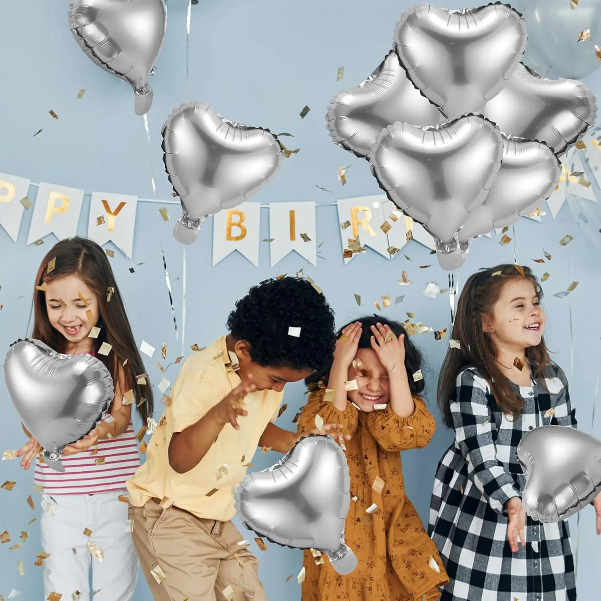 Heart Balloons Set of 50 – 5" Foil Heart Balloons for Parties & Celebrations – The Party Days | The Party Days