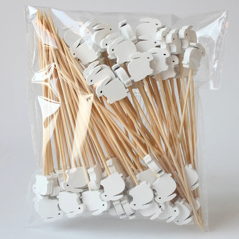 Easter Bunny Ear Toothpicks – 100pcs Bamboo Appetizer Picks for Party Food & Snacks – The Party Days | The Party Days