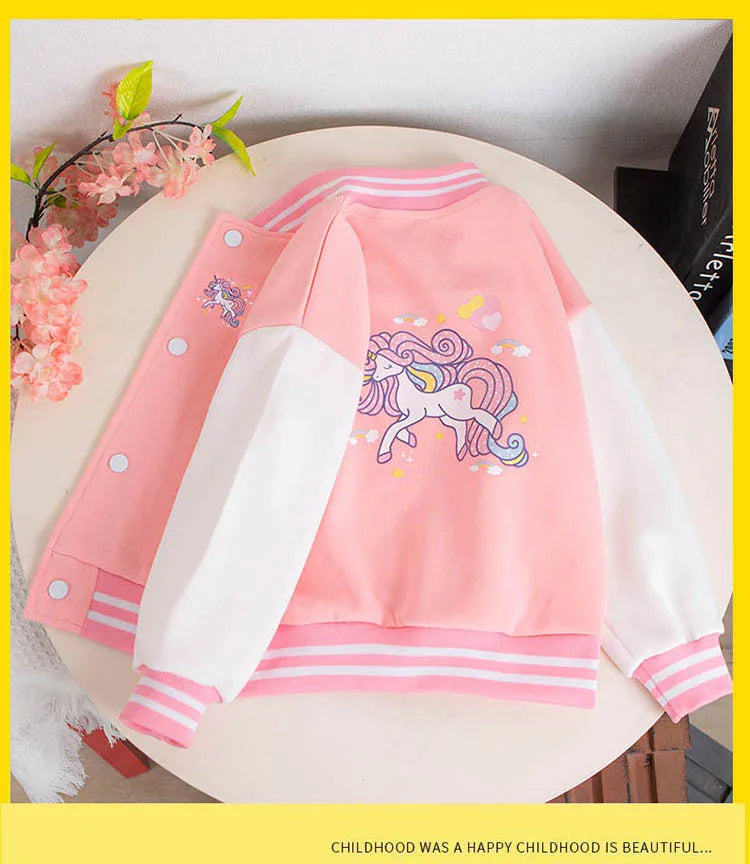 Girls Unicorn Baseball Jacket | The Party Days | The Party Days