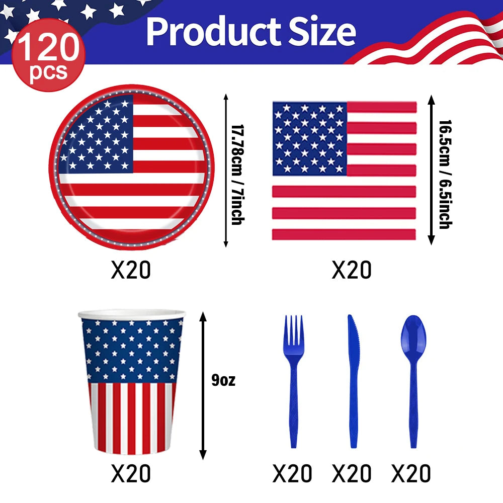 USA Patriotic Party Supplies – 4th of July Decorations – Plates, Cups, Banner, Balloons & More – The Party Days | The Party Days
