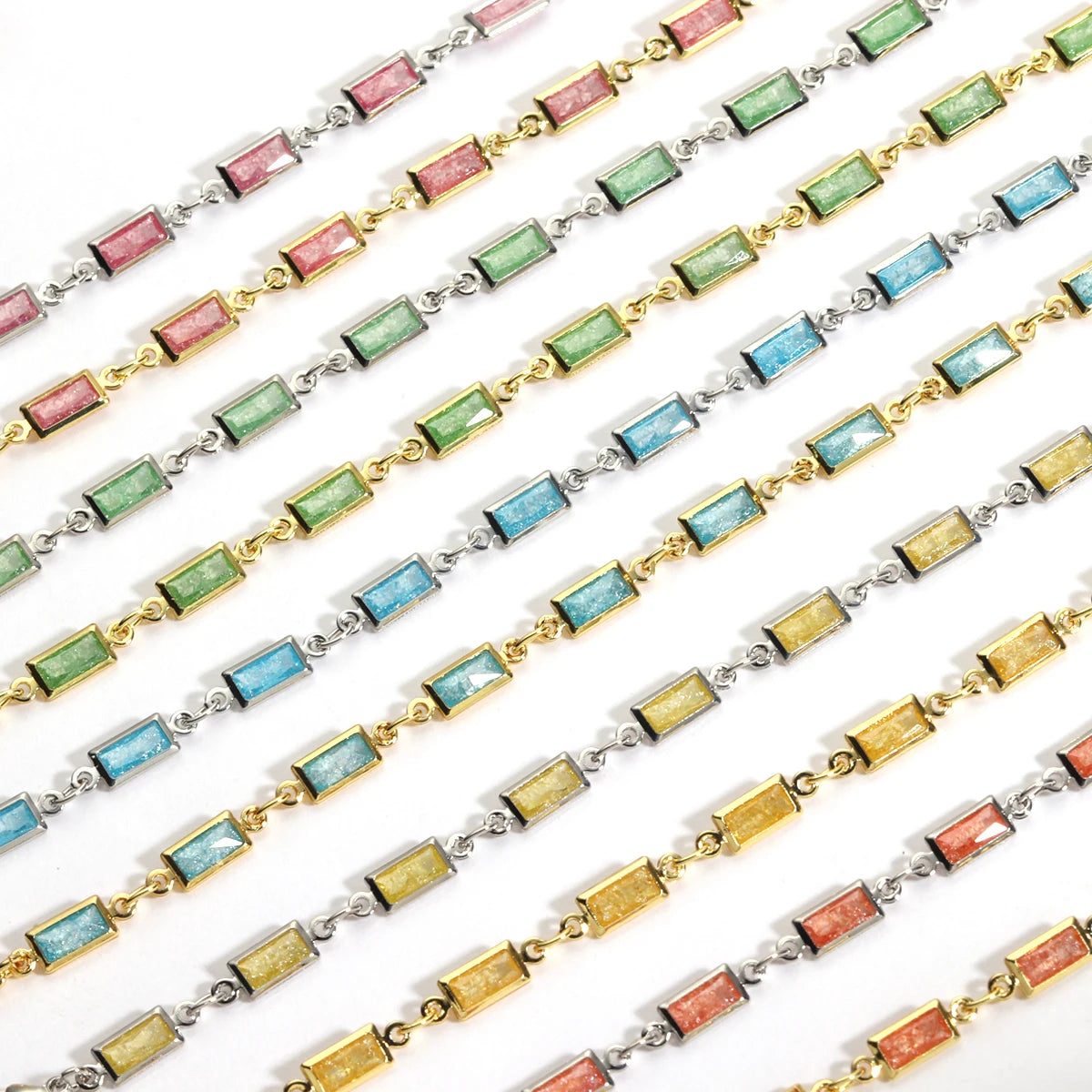 Micro Inlaid Zircon Charm Bracelet & Anklet – Geometric Sugar Design | The Party Days