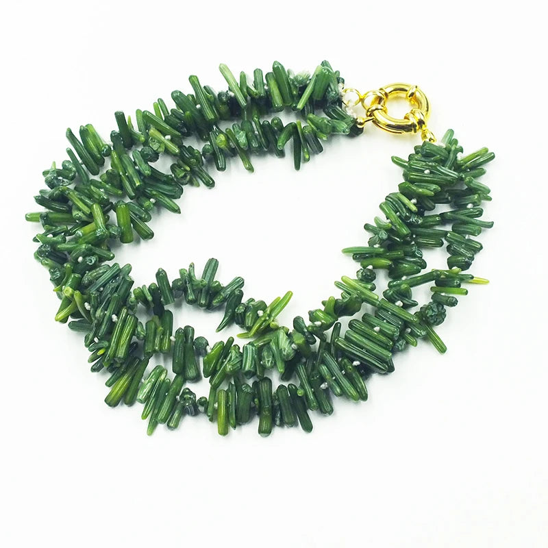 Natural Orange Coral Bracelet – Classic 3-Strand 9.5" – The Party Days | The Party Days