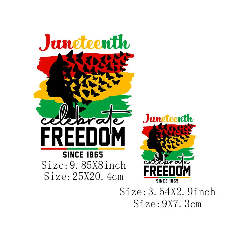Juneteenth Iron-On Transfer Patch for Clothing – DIY Heat Sticker for T-Shirts & Hoodies | The Party Days | The Party Days