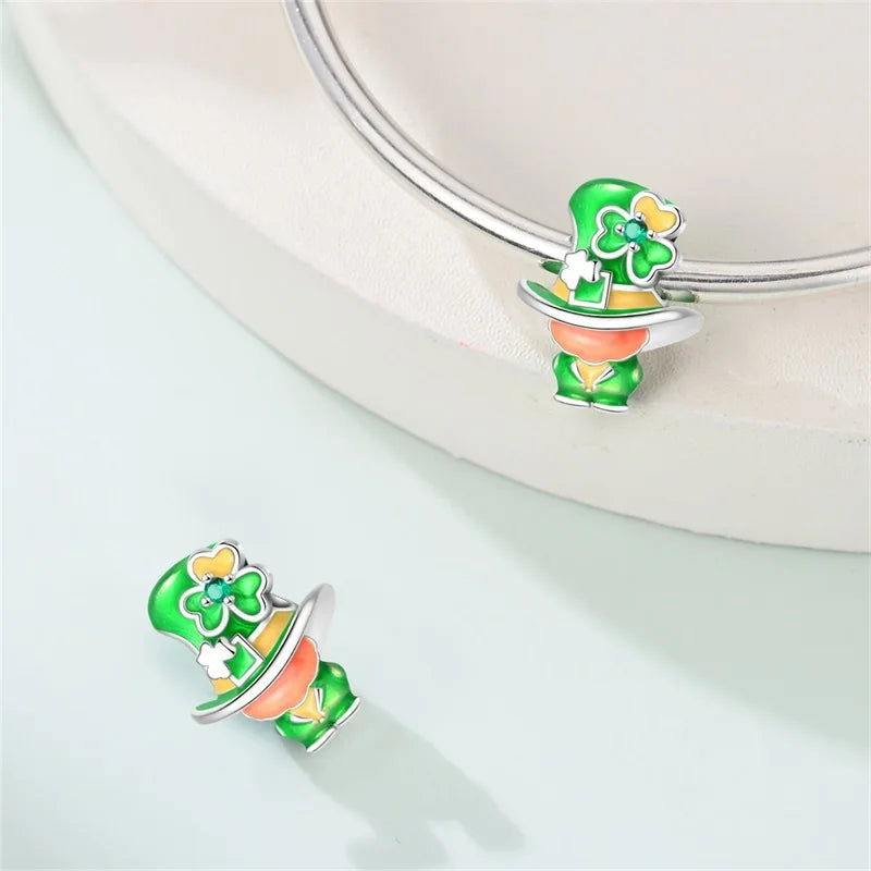 925 Silver St. Patrick's Day Bracelet Charms with Zirconia – GDTC Certified – The Party Days | The Party Days