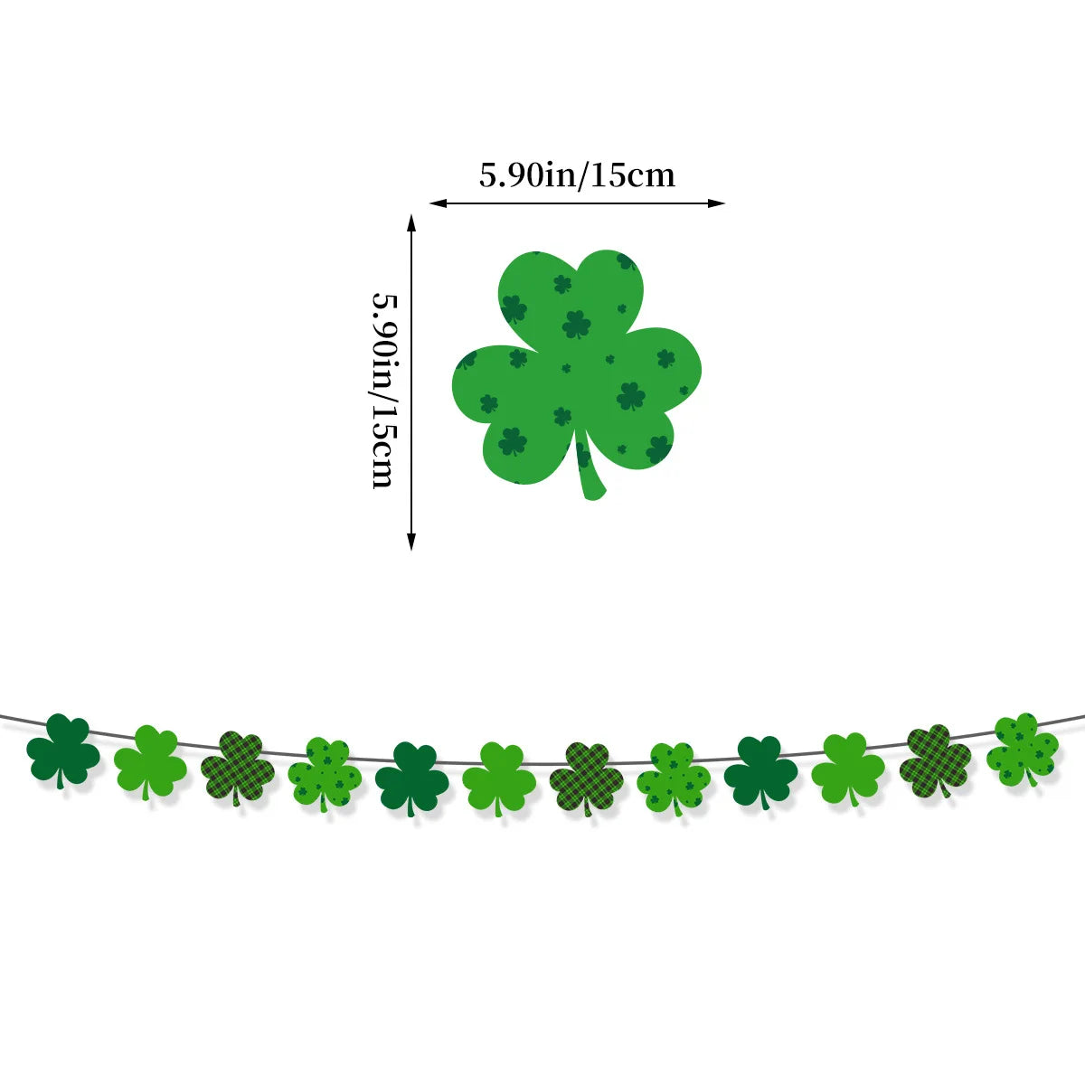 St. Patrick's Day Hanging Swirls Garland Banner – Aluminium Foil Party Decoration – The Party Days | The Party Days