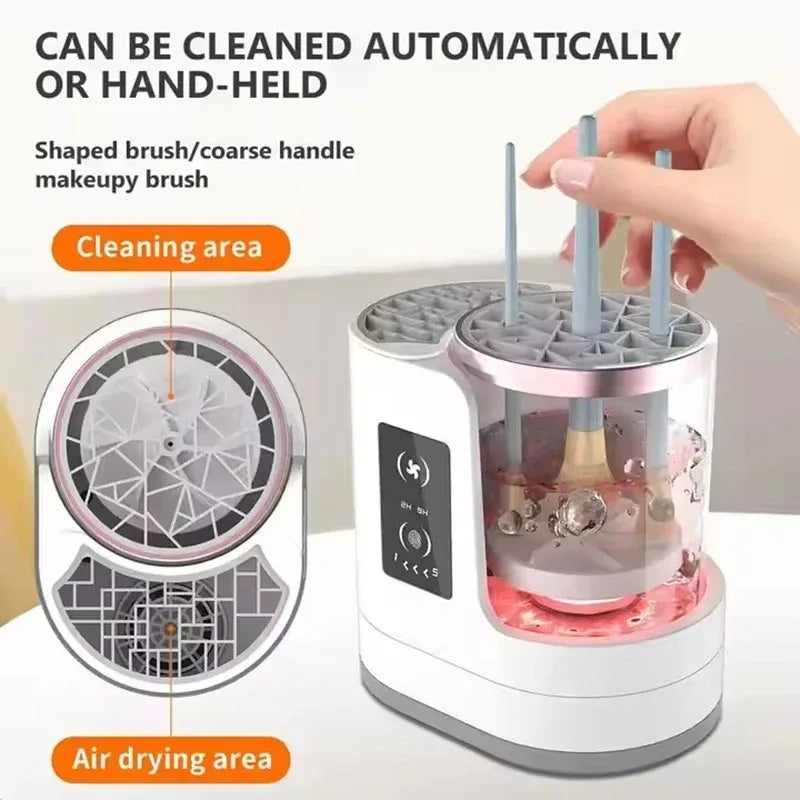 3-in-1 Electric Makeup Brush Cleaner Machine – Wash, Dry & Store | The Party Days