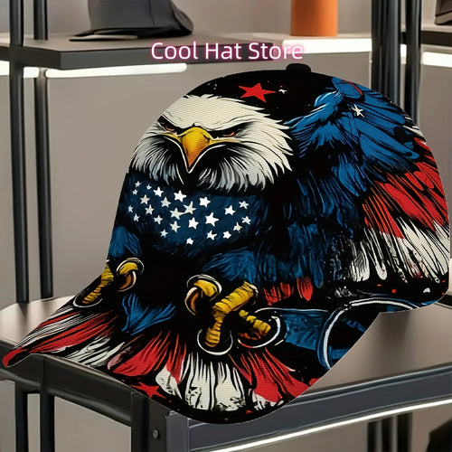 American Flag Eagle Printed Baseball Cap – Patriotic Unisex Adjustable Hat | The Party Days | The Party Days