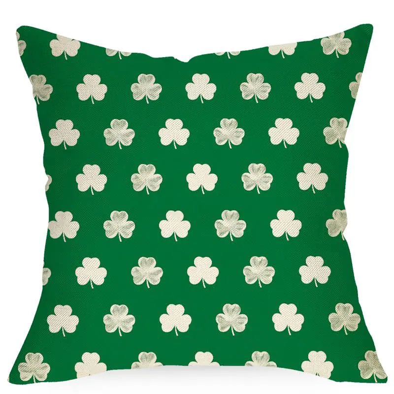 St. Patrick's Day Shamrock Cushion Cover – Irish Stripes Lucky Clover – The Party Days | The Party Days