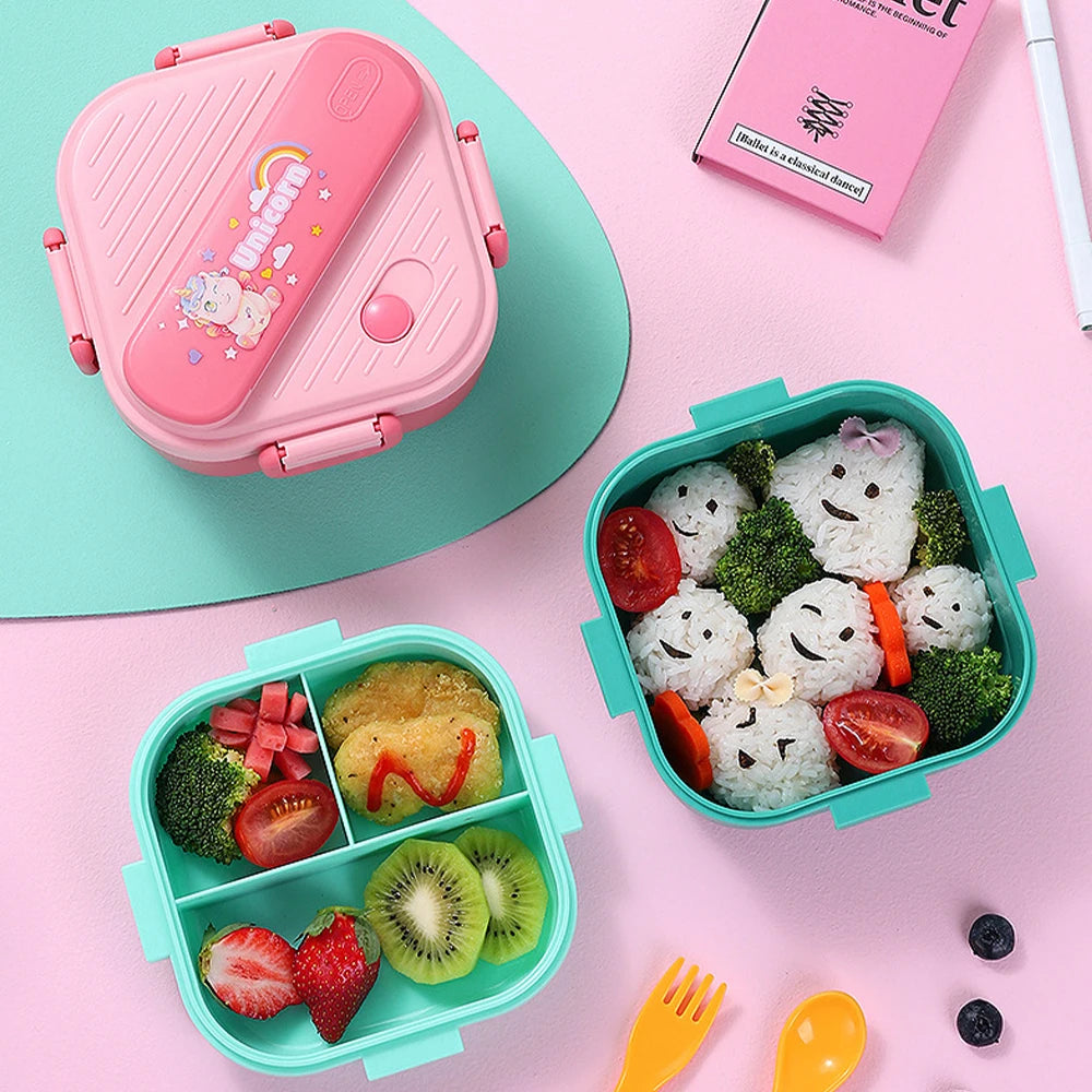 Unicorn 3-Compartment Lunch Box for Kids | Bento Box – The Party Days | The Party Days