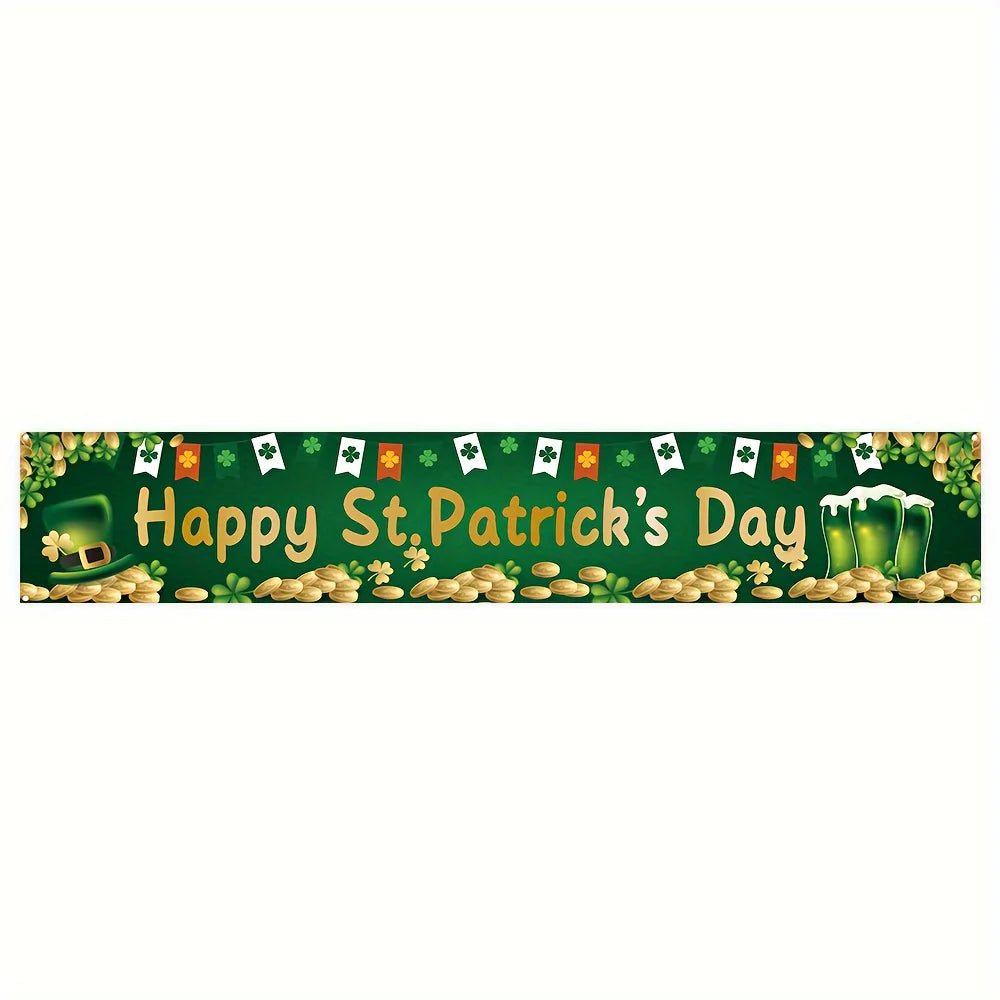 St. Patrick's Day Celebration Banner 35x180cm – Reusable Polyester Party Decor – The Party Days | The Party Days