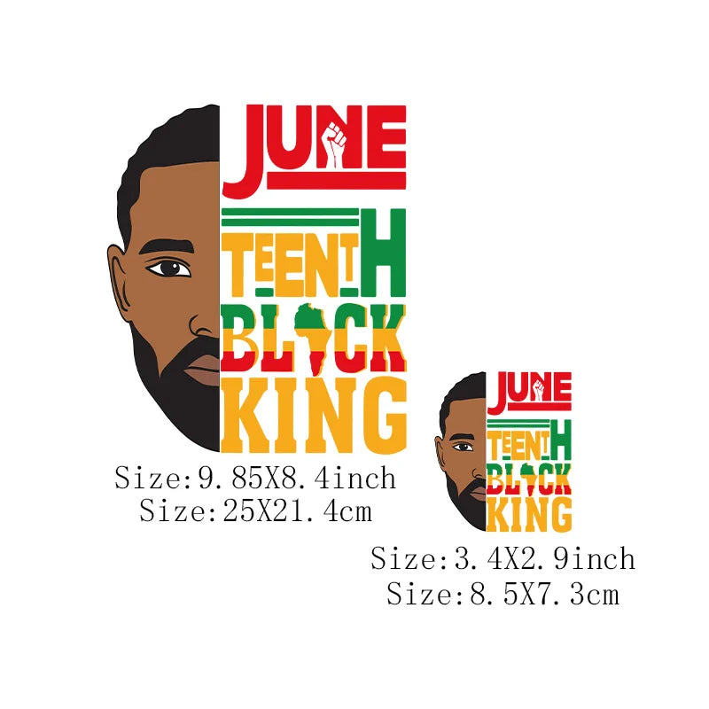 Juneteenth Iron-On Transfer Patch for Clothing – DIY Heat Sticker for T-Shirts & Hoodies | The Party Days | The Party Days