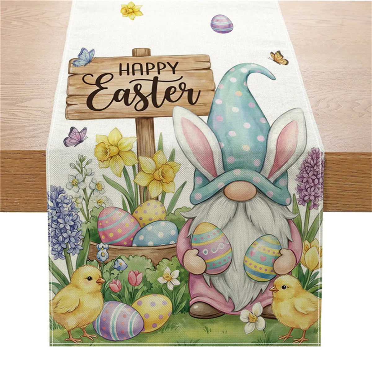 Easter Table Runner – Premium Polyester Linen Party Table Decoration – The Party Days | The Party Days