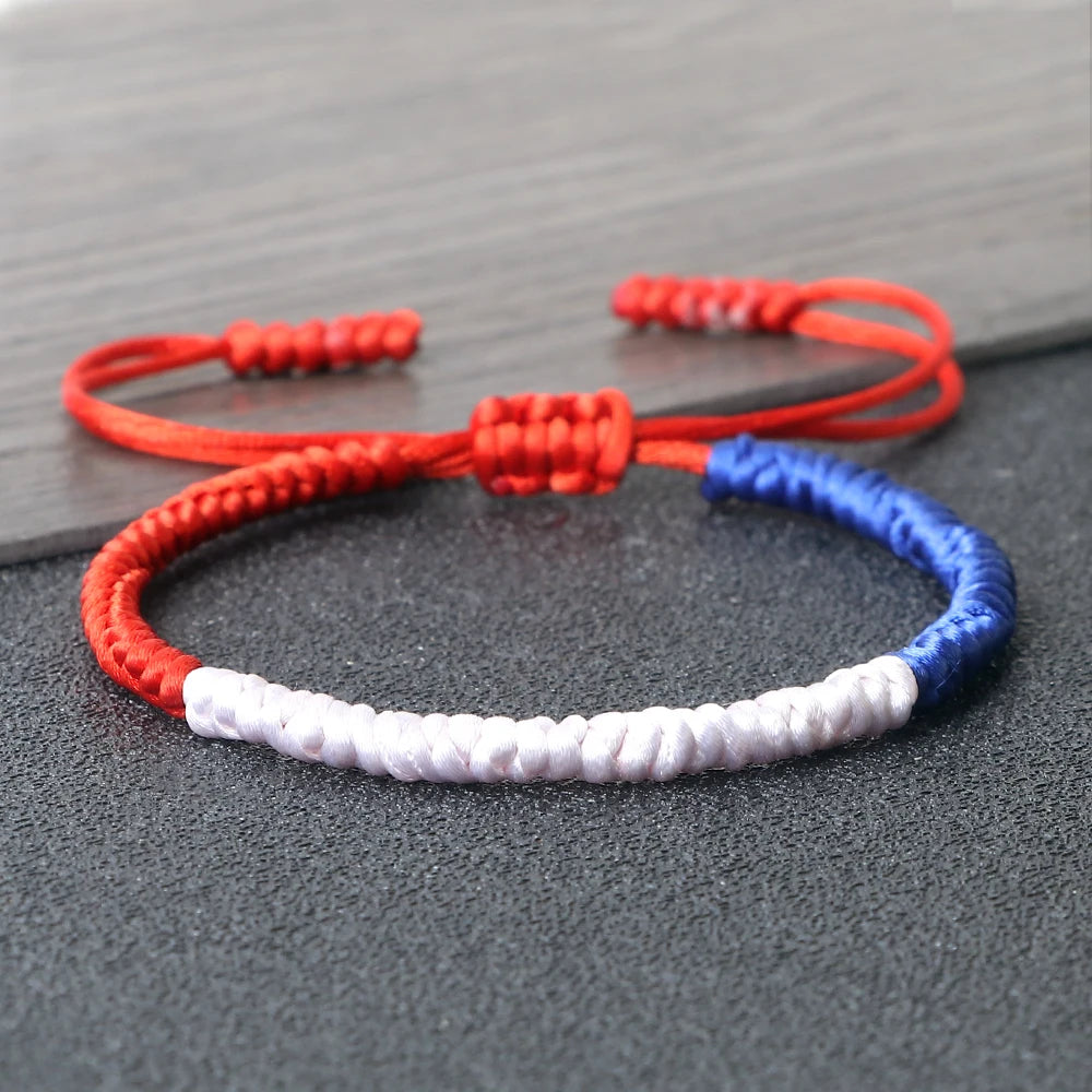 Flag Braided Rope Bracelet – Colorful Unisex Strand Bangle – The Party Days | The Party Days