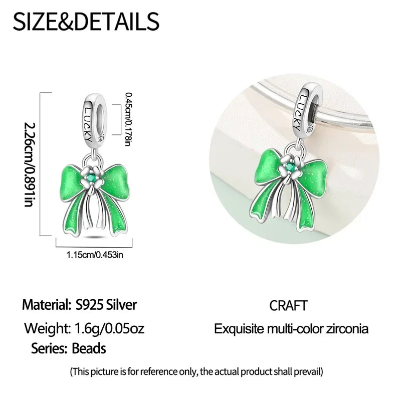 925 Silver St. Patrick's Day Bracelet Charms with Zirconia – GDTC Certified – The Party Days | The Party Days