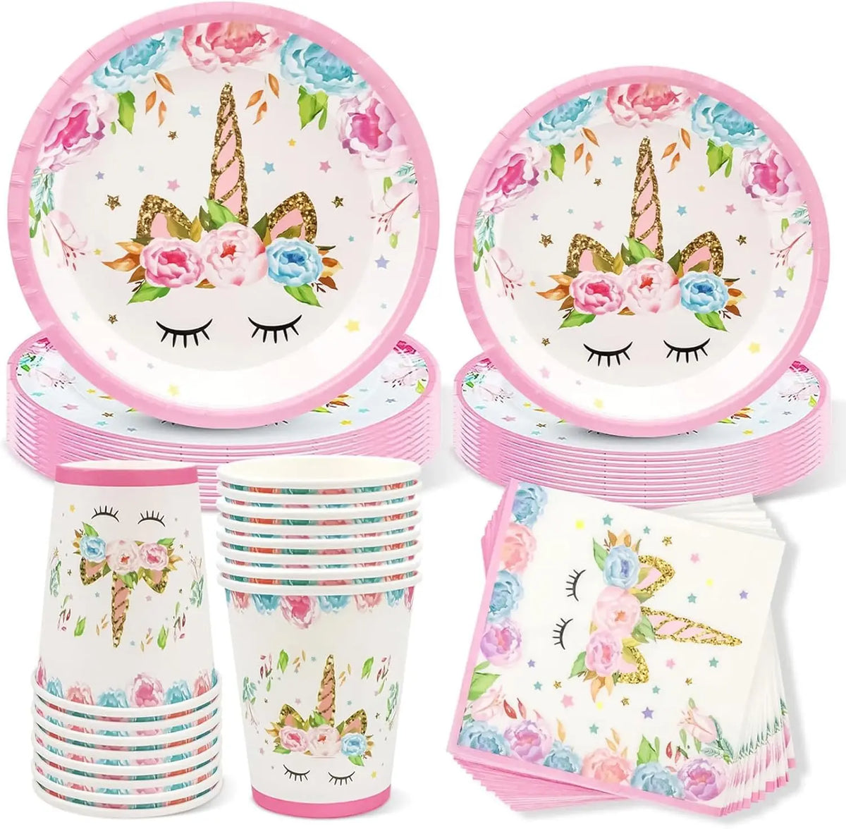 Unicorn Party Decoration Kit 1 | Plates, Napkins, Banner & Accessories | The Party Days | The Party Days