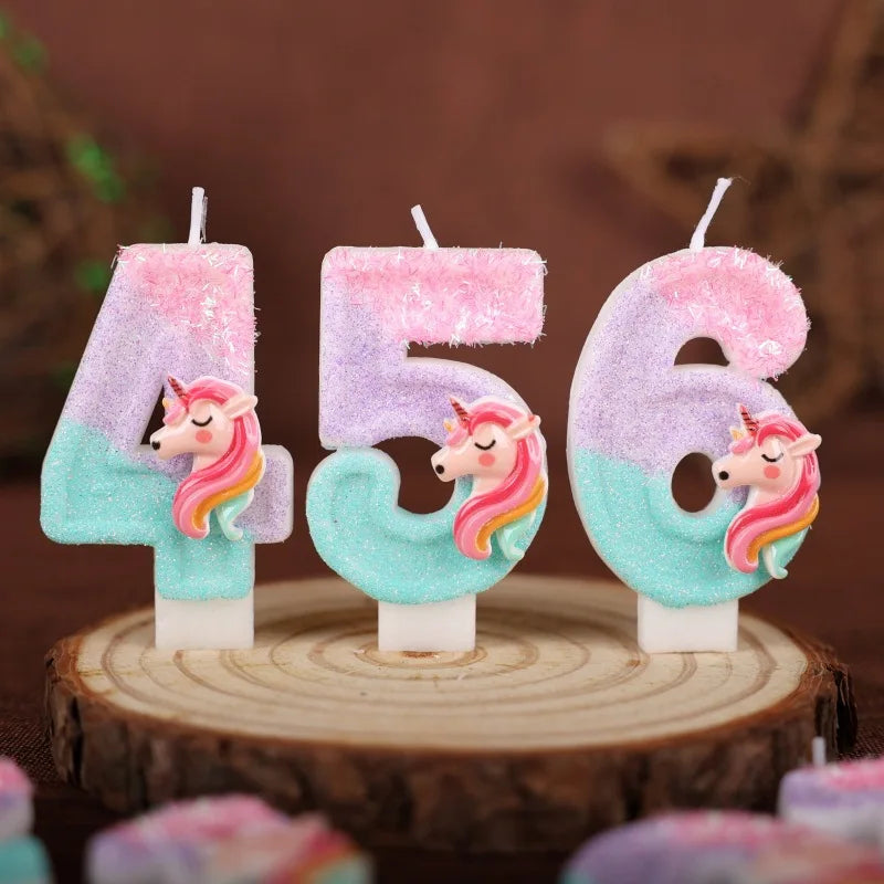Unicorn Number Birthday Candle | Digits 0-9 Party Decoration | The Party Days | The Party Days