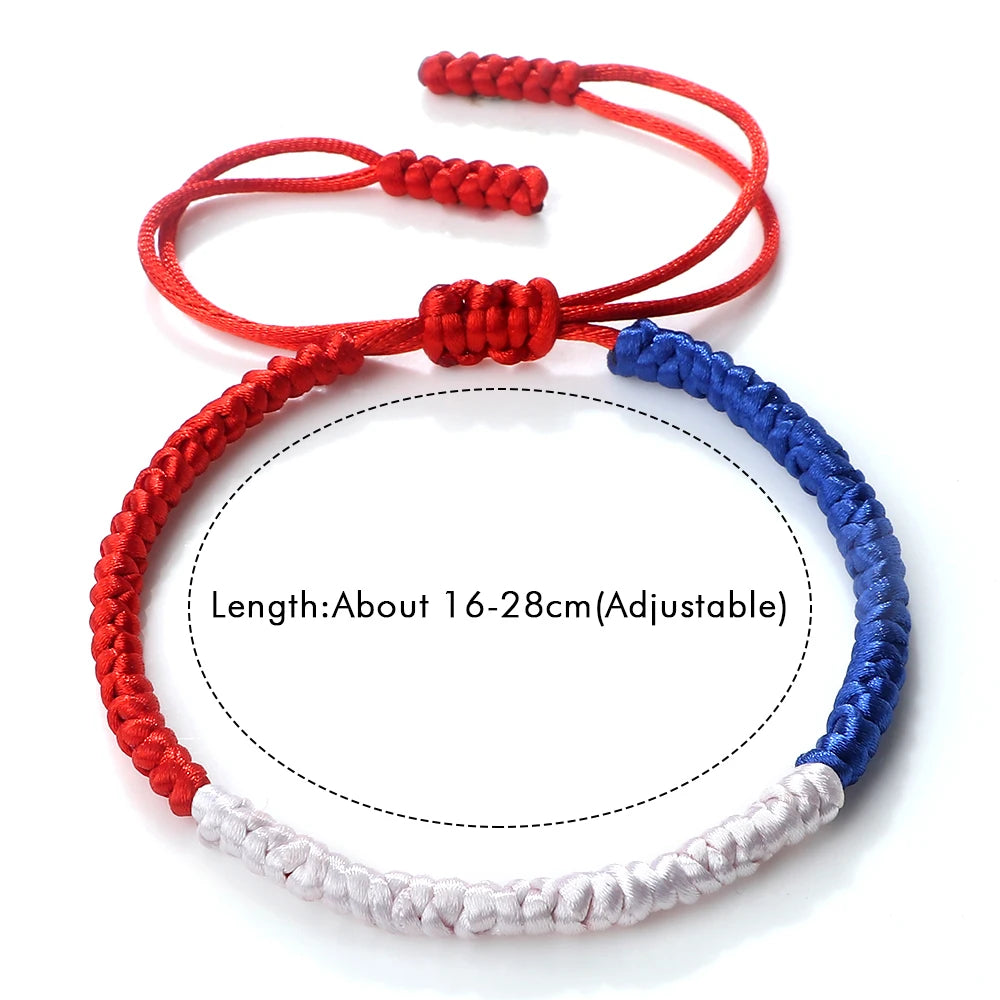 Flag Braided Rope Bracelet – Colorful Unisex Strand Bangle – The Party Days | The Party Days