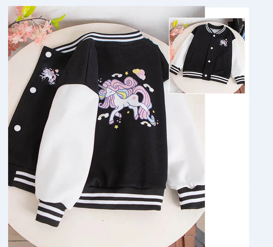 Girls Unicorn Baseball Jacket | The Party Days | The Party Days