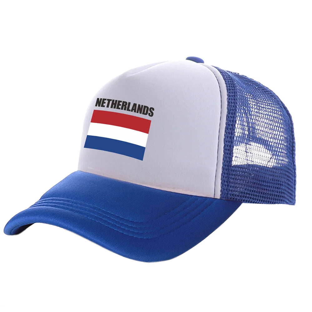 Netherlands Trucker Cap – Dutch Holland NL Mesh Net Baseball Hat | Unisex Summer Snapback | The Party Days