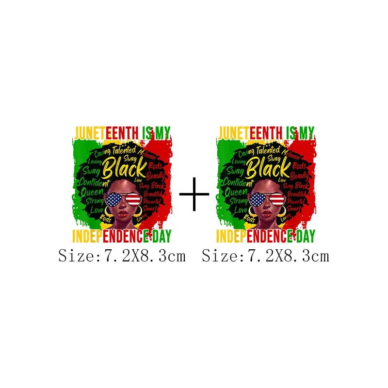 Juneteenth Iron-On Transfer Patch for Clothing – DIY Heat Sticker for T-Shirts & Hoodies | The Party Days | The Party Days