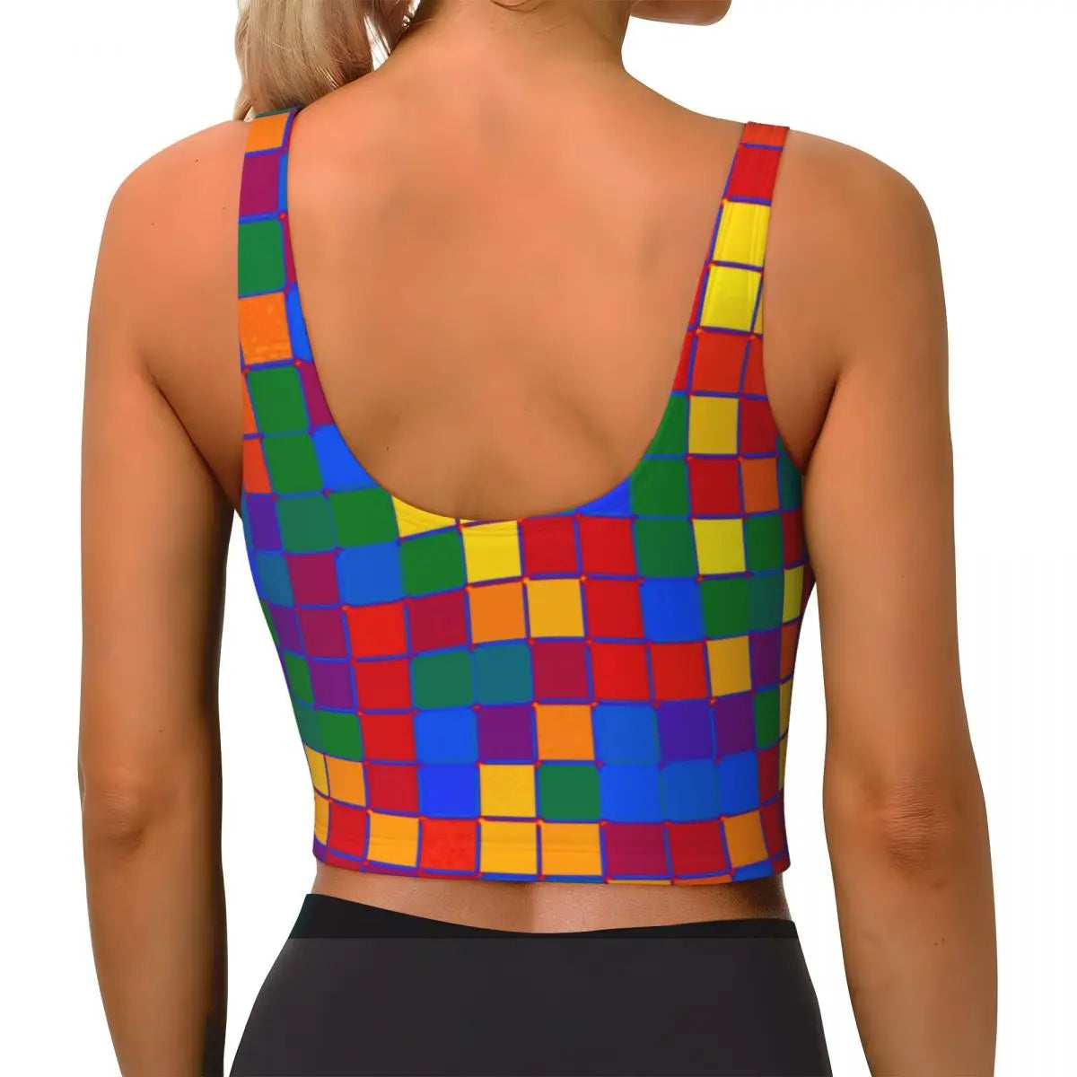 Rainbow Pride Sports Bra – LGBT High-Impact Yoga Crop Top | The Party Days | The Party Days