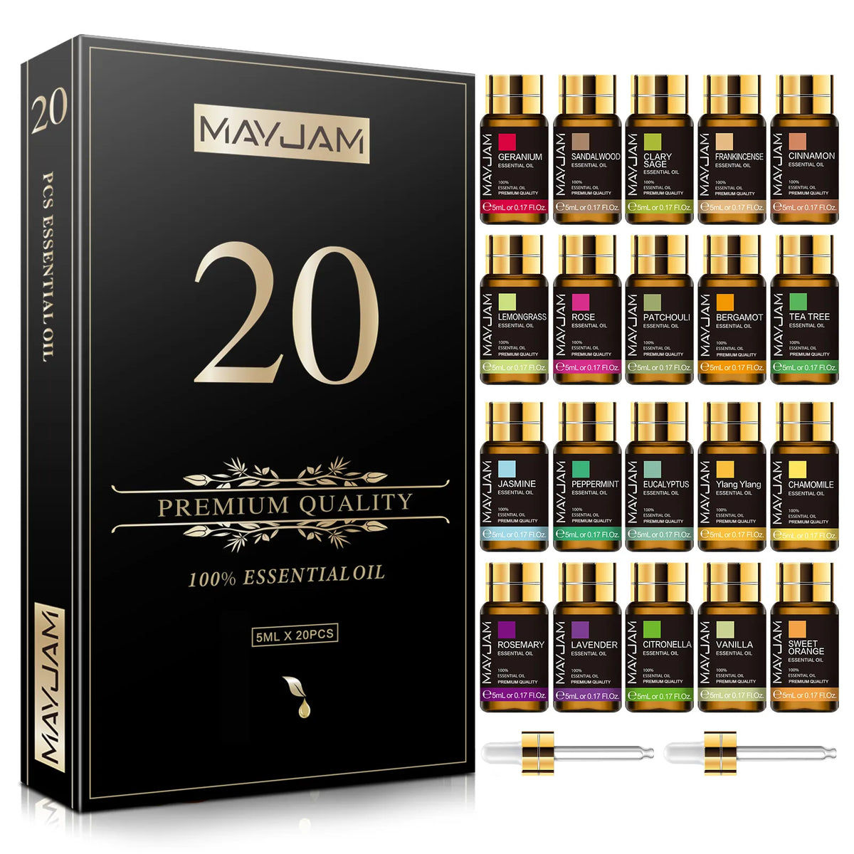 20-Piece Natural Essential Oil Gift Set for Diffuser – The Party Days | The Party Days