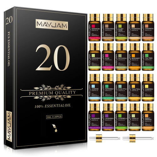 20-Piece Natural Essential Oil Gift Set for Diffuser – The Party Days | The Party Days