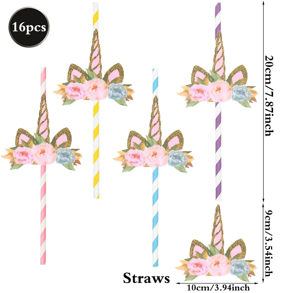 Unicorn Party Decoration Kit 1 | Plates, Napkins, Banner & Accessories | The Party Days | The Party Days