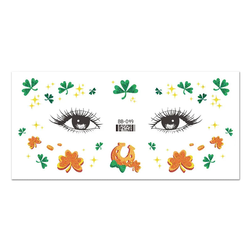 St. Patrick's Day Irish Shamrock Temporary Tattoos – Green Clover Body Stickers – The Party Days | The Party Days