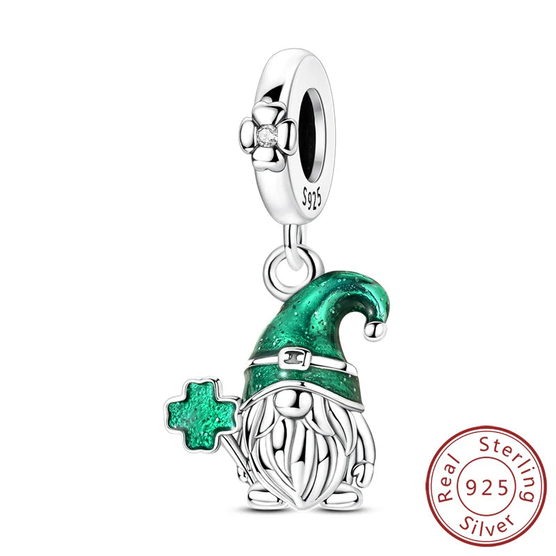 925 Silver St. Patrick's Day Shamrock Earring Charms – Four-Leaf Clover – The Party Days | The Party Days