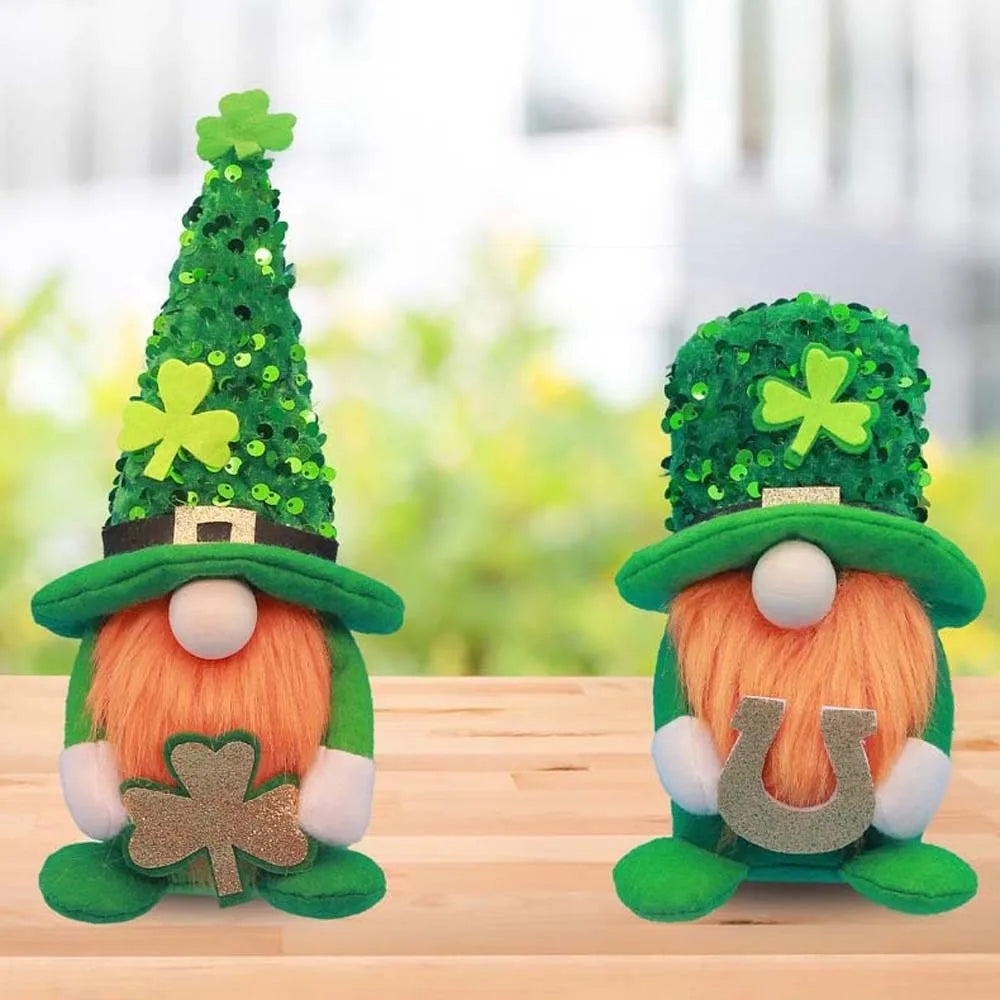 St. Patrick's Day Sequin Leprechaun Plush Doll – Festive Irish Ornament – The Party Days | The Party Days