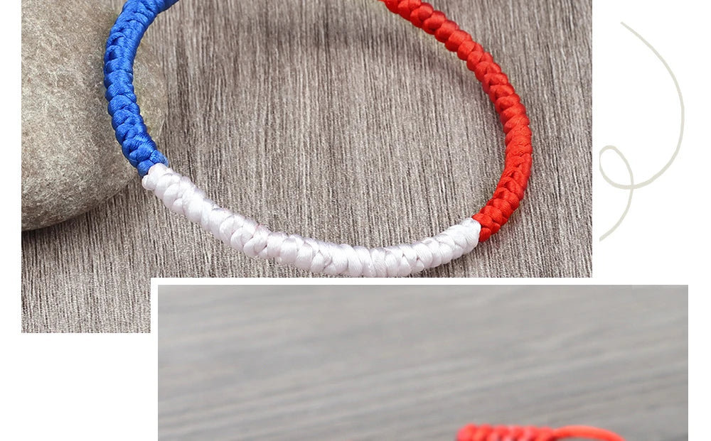 Flag Braided Rope Bracelet – Colorful Unisex Strand Bangle – The Party Days | The Party Days