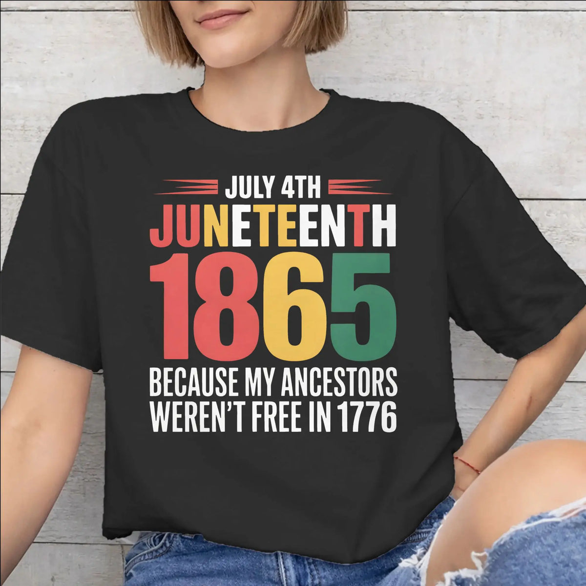 Juneteenth 1865 “Rooted In Freedom” Graphic T-Shirt – 100% Cotton Unisex Tee | The Party Days | The Party Days