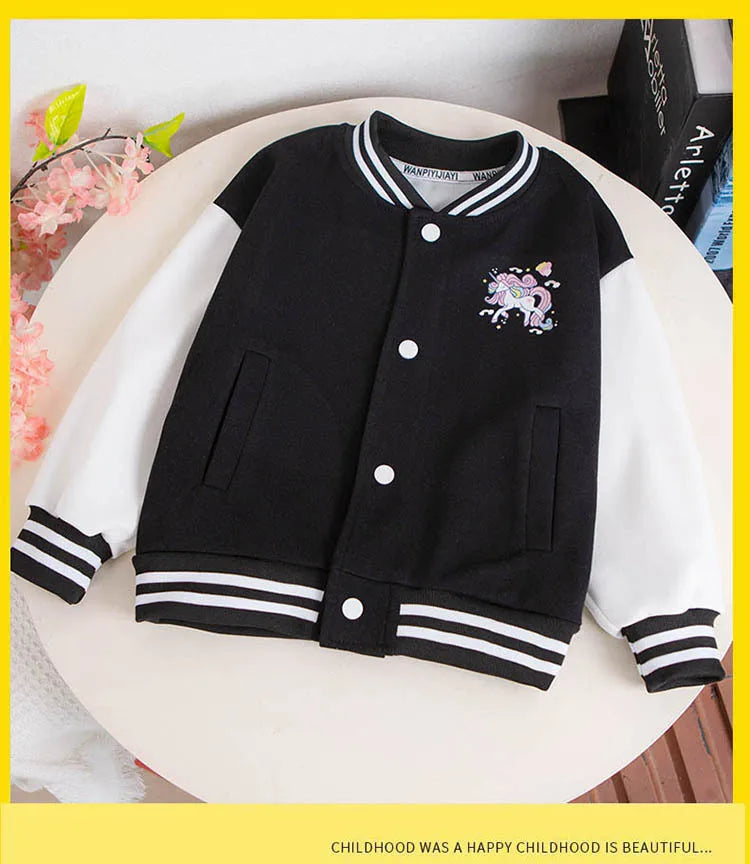 Girls Unicorn Baseball Jacket | The Party Days | The Party Days