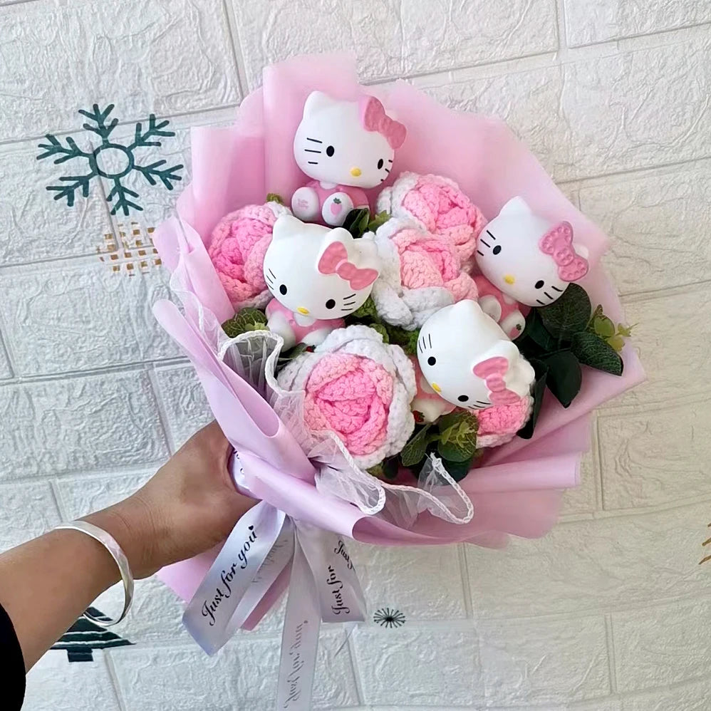 Hello Kitty Plush Bouquet with Soap Roses – Mother's Day Gift | The Party Days | The Party Days
