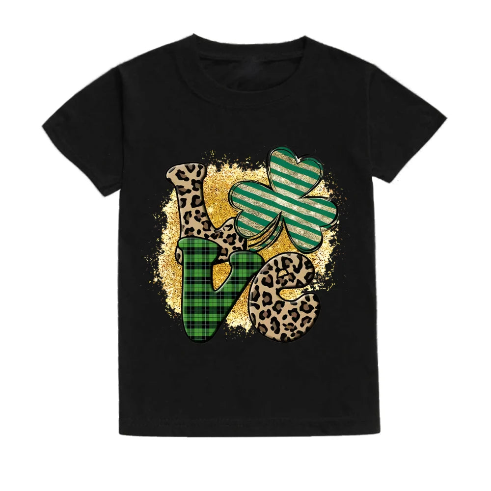 St. Patrick's Day Kids Heart Shamrock T-Shirt – Children's Irish Party Tee – The Party Days | The Party Days