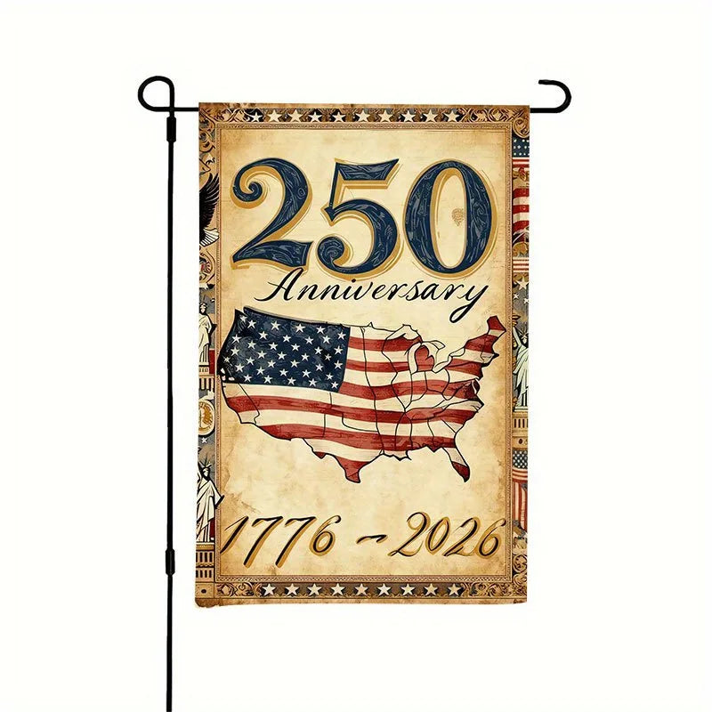 USA 250th Anniversary Garden Flag – Patriotic Double-Sided Yard Flag 12x18 in – The Party Days | The Party Days