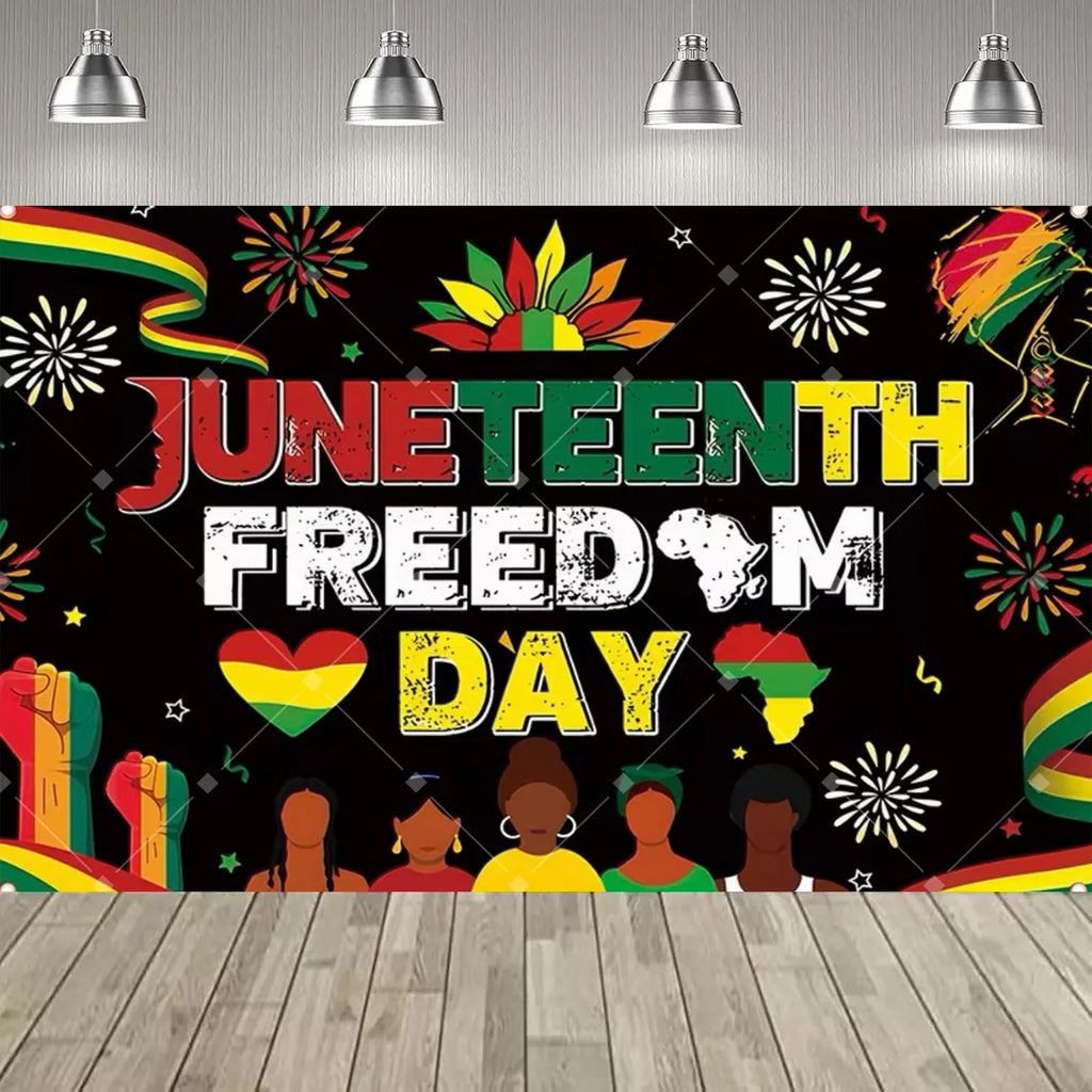 Juneteenth Backdrop – African American Freedom Day Party Photo Banner | The Party Days | The Party Days