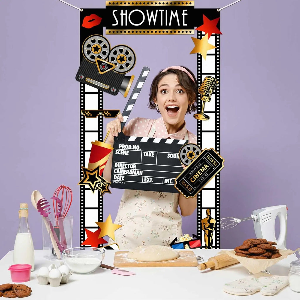 Movie Night Party Decorations Kit – Photo Booth Props, Banner & Backdrop – The Party Days | The Party Days