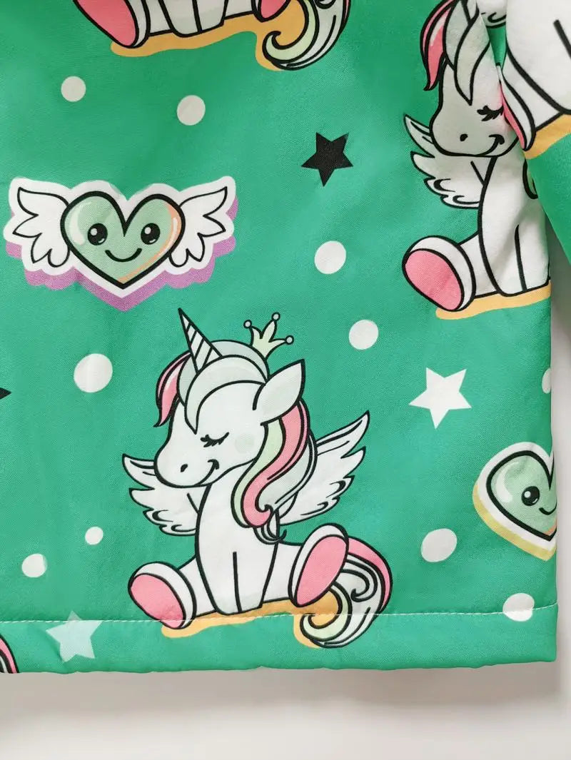 Kids Unicorn Fleece Hoodie Jacket | The Party Days | The Party Days