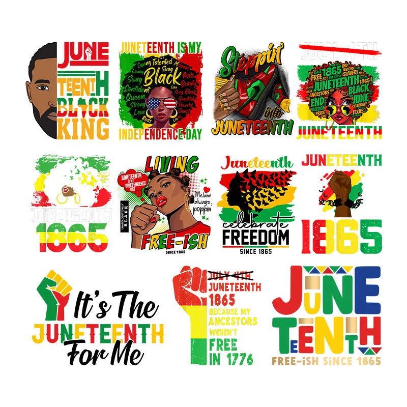 Juneteenth Iron-On Transfer Patch for Clothing – DIY Heat Sticker for T-Shirts & Hoodies | The Party Days | The Party Days