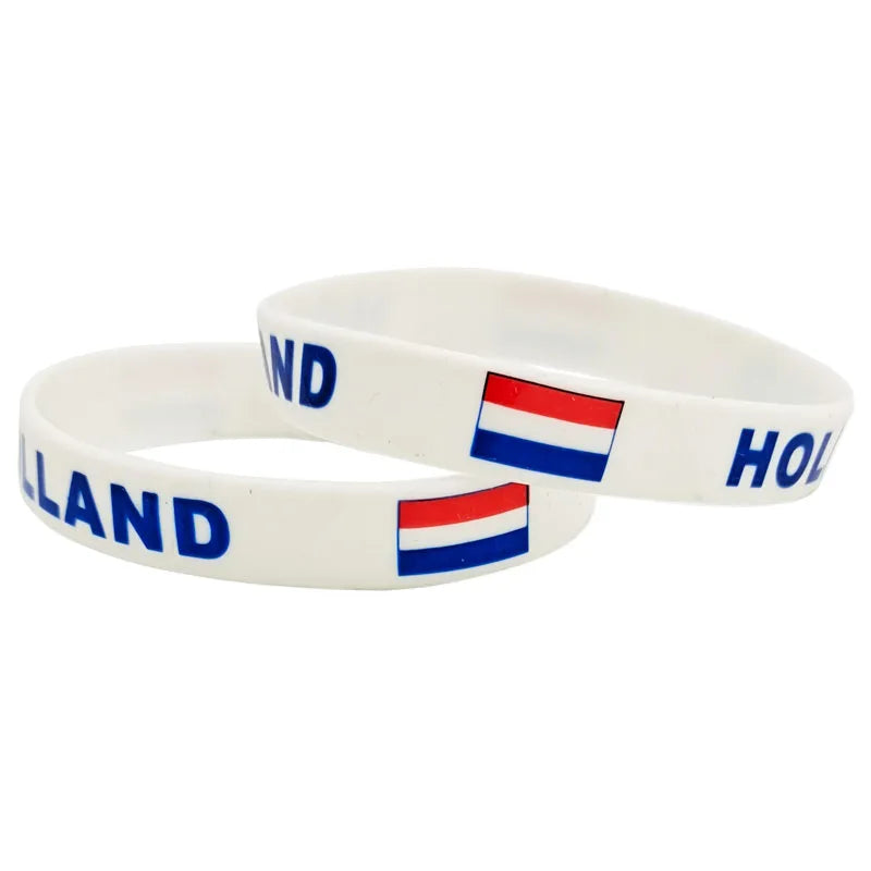 Netherlands Flag Silicone Wristband – Holland Football Sports Souvenir Bracelet – The Party Days | The Party Days